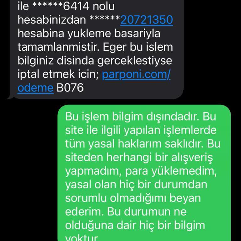 Haberim Olmadan Parponi Adıma İşlem Yapılmış