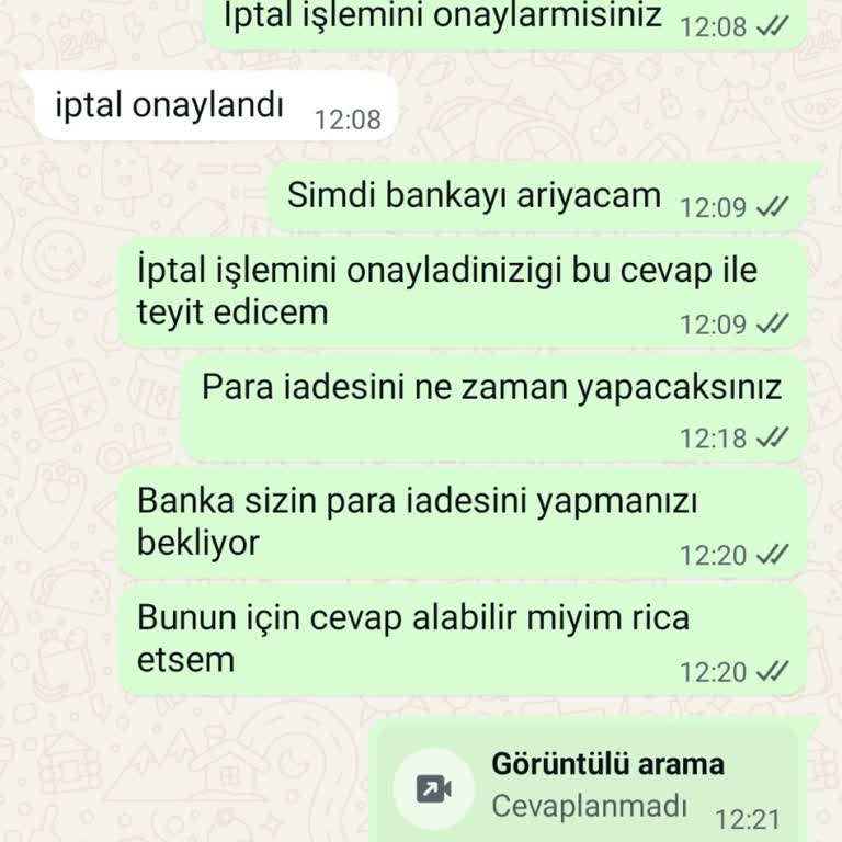 Para İadesi Talebimize Yanıt Alamadık