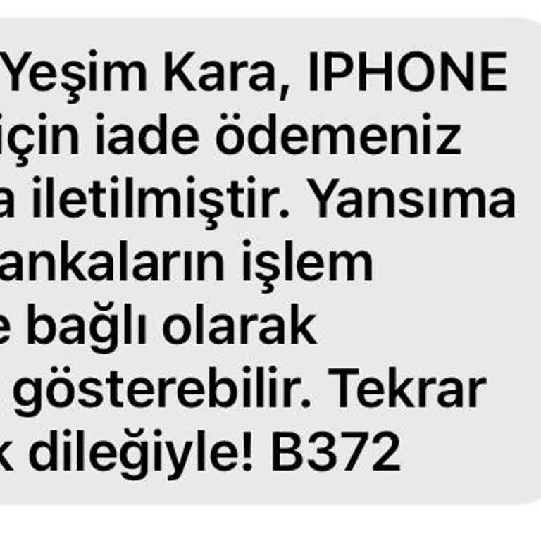 Telefon İadesi Sonrası Para İadesi Yapılmadı