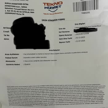 Teknosa Teknik Servis Ürünü İncelemeden Geri Gönderdi
