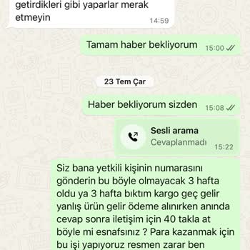 Sipariş Edilen Çantaların Eksik Ve Yanlış Gönderilmesi Mağduriyet Yaşattı