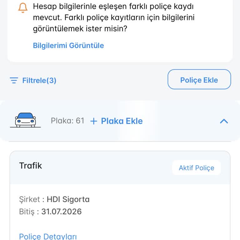 Sigorta İşlemi Plaka Yerine Yeni Kayıt Açıldı Mağduriyetim Giderilmiyor