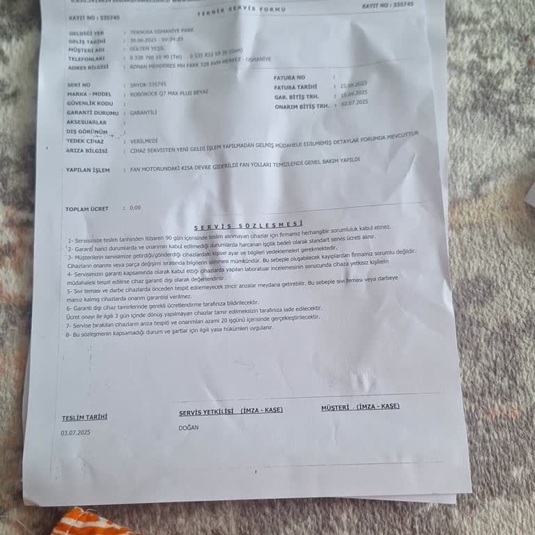 Roborock Q7 Max Robot Süpürge Arızası 5 Aydır Çözülmüyor