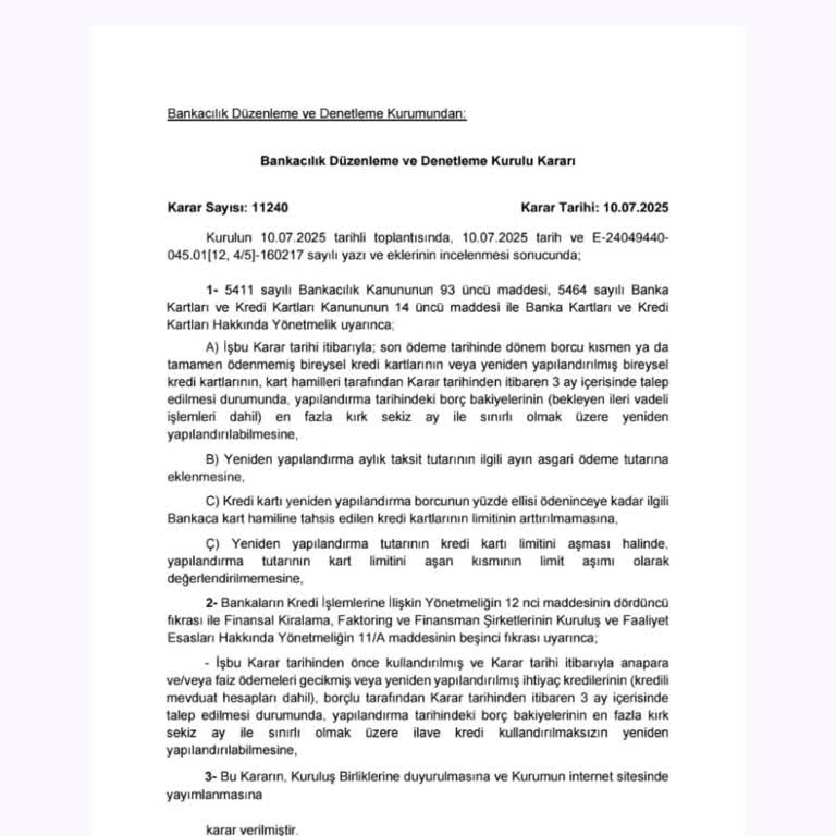 TEB Bankası BDDK Kararına Uymayarak Kredi Yapılandırmamı Gerçekleştirmiyor