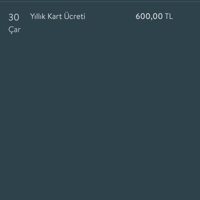 Haksız Yıllık Kart Ücreti İadesi Talebim