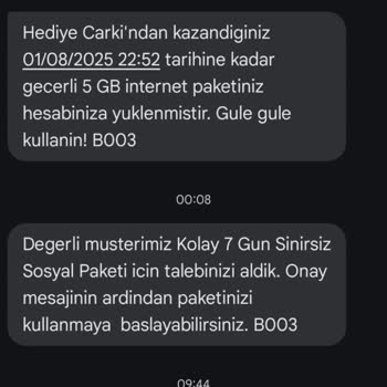 Sınırsız Sosyal Medya Paketi İnternetimi Tüketti Müşteri Hizmetleri Kaba Davrandı
