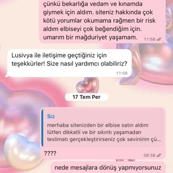 Sipariş Verildi, 20 Gündür Elbise Teslim Edilmedi Ve İletişime Geçilemiyor