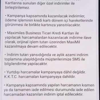 Maximiles Business Kart Otopark Kampanyası İndirimi Uygulanmadı
