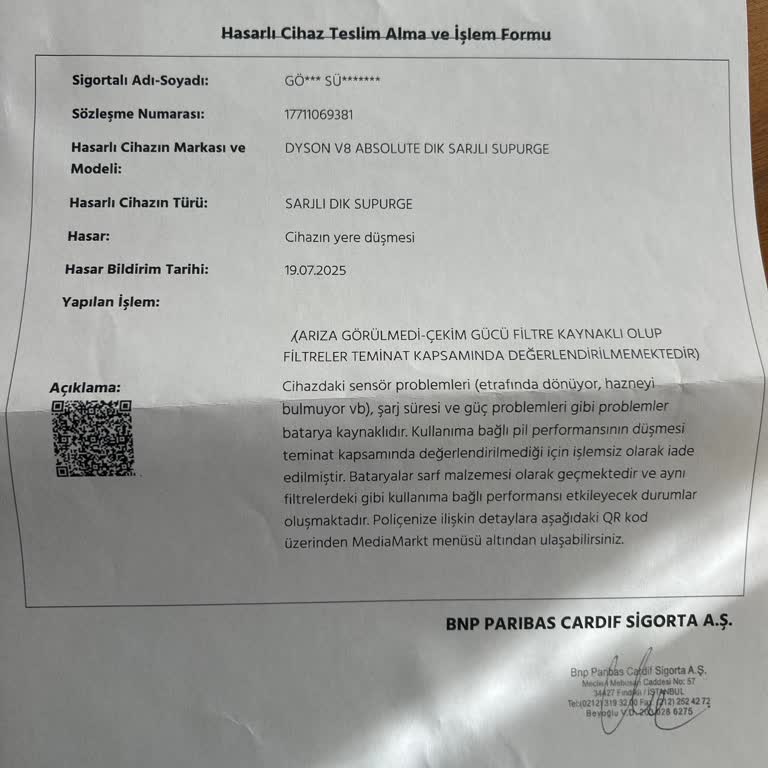 Kasko İle Batarya Değişimi Vaadi Yerine Getirilmedi