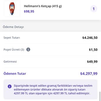 Sipariş İptali Sonrası Ücret İadesi Yapılmadı, Bilgilendirme Eksikliği Yaşadım