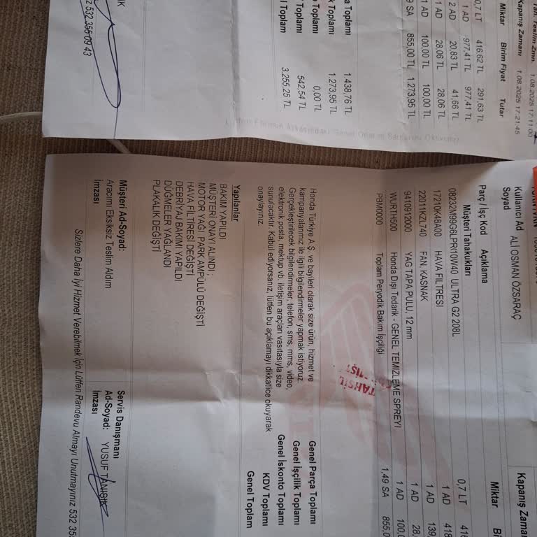 Bodrum Honda Servisinde Karışıklık Ve İletişim Sorunlarıyla Mağduriyet Yaşadım