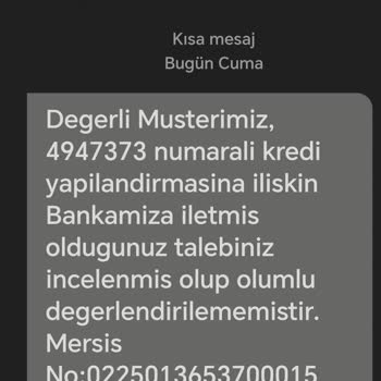 Kredi Yapılandırma Talebim Reddedildi, Mağduriyet Yaşıyorum
