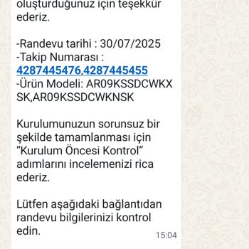Samsung Klima Montaj Randevusu Sürekli Erteleniyor, İletişim Yok