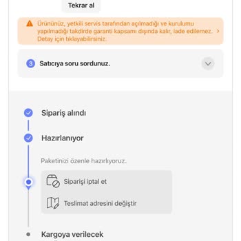 Satıcı Siparişi Keyfi İptal Etti Mağdur Edildik