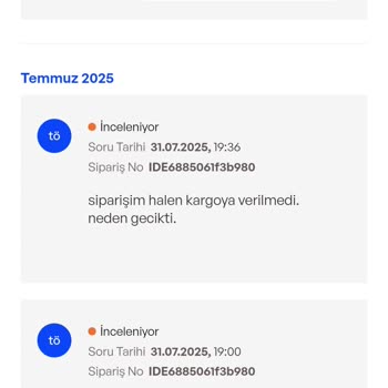 Siparişimin Kargoya Verilmemesi Ve Müşteri Hizmetlerinden Yanıt Alamama