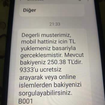Bimcell'de TL Yüklemesi Sonrası Sebepsiz Bakiyenin Erimesi Ve Destek Eksikliği