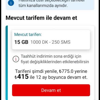 Aynı Tarifeye Farklı Fiyatlar Sunulması Vodafone Mağduriyeti