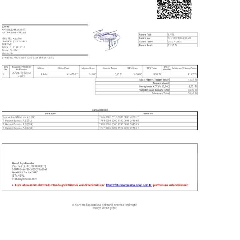 BiTaksi Yolculuğunda Fazladan Ücret Alınması Ve Sorumsuzluk