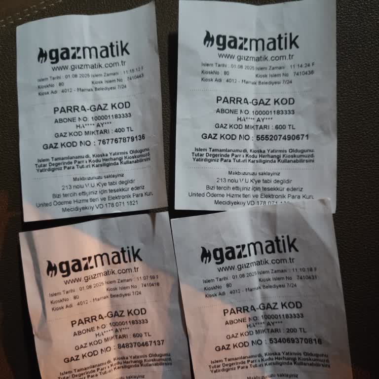 Gazmatik Kioskunda Yatırılan Paranın Eksik Kod Olarak Verilmesi Ve Destek Hattına Ulaşılamaması