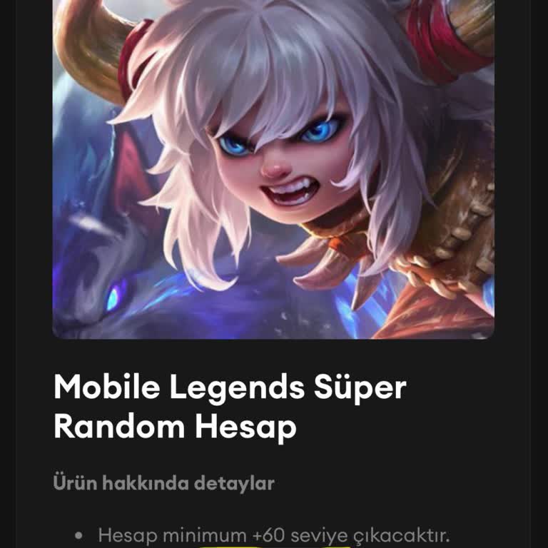 Oyun Dinar Satın Aldığım Mobile Legends Hesabı Vaat Edilen Seviyede Çıkmadı, Destek İlgisiz