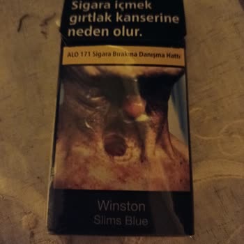 Winston Slim Blue Sigara Paketinden Defolu Ürün Çıkması
