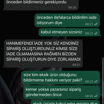 Eksik Ürün Ve Olumsuz İletişimle Mağdur Oldum