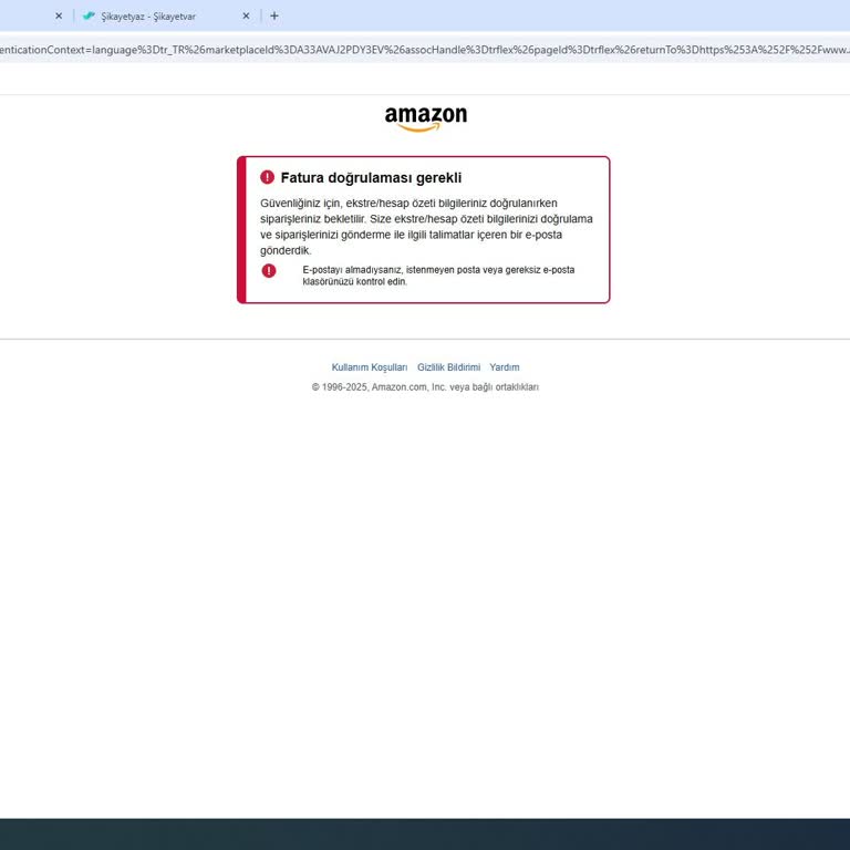 Amazon Hesabına Erişim Sorunu Ve Siparişlere Ulaşamama Mağduriyeti