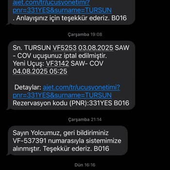Ajet Uçuş İptali Sonrası Yetersiz Destek Ve Mağduriyet