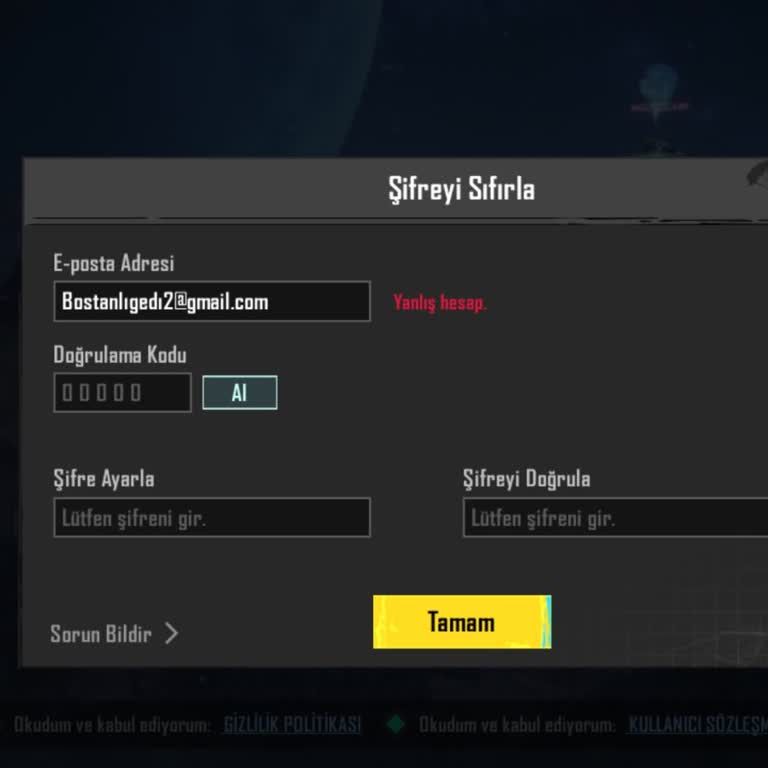 Satın Aldığım PUBG Hesabına Erişemiyorum