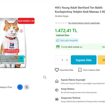 Epttavm'den Satın Aldığım Hills Mama Sahte Ve Kedim Yemiyor