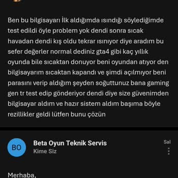 Satın Aldığım Bilgisayarda Isınma Sorunu Çözülmüyor