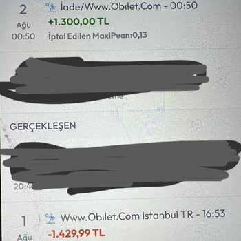 Bilet İptalinde Eksik Ücret İadesi Ve Müşteri Hizmetlerine Ulaşılamıyor