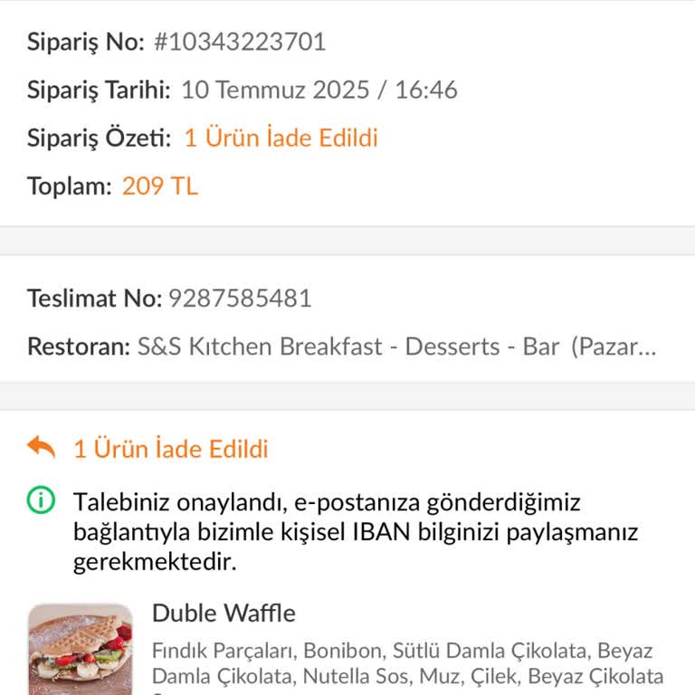 Trendyol GO İade Sürecinde 23 Gündür Bekletiliyorum