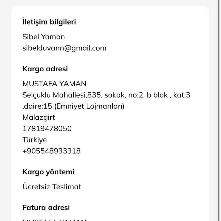 Yanlış Adrese Teslim Edilen Sipariş Nedeniyle Mağduriyet Ve İletişim Eksikliği