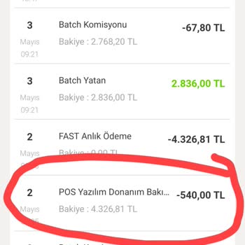 VakıfBank Her Ay 540 TL Pos Bakım Ücreti Kesiyor İade Talep Ediyorum
