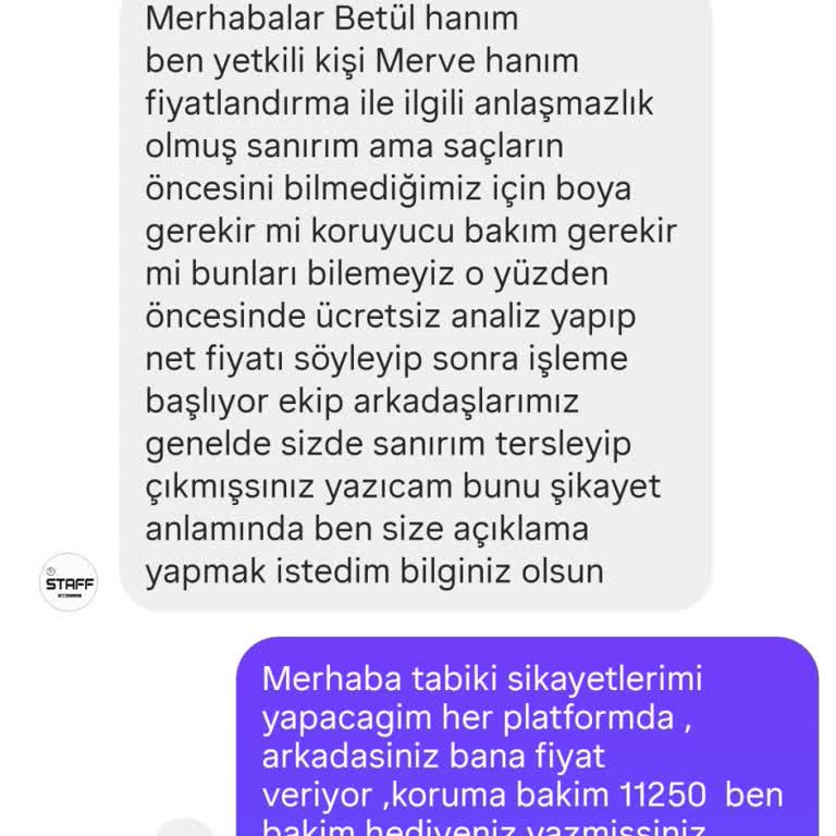 Verilen Fiyat Sözleri Tutulmadı, İlgisiz Ve Profesyonellikten Uzak Yaklaşım