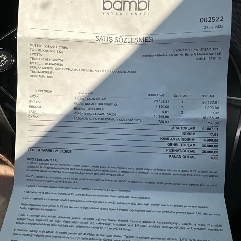 Geç Teslimat, Hatalı Ve Eksik Kurulum Sonrası İlgisizlik