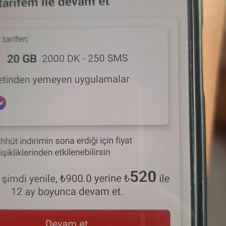Vodafone Tarifemde Fahiş Zam Ve Alternatif Sunulmuyor