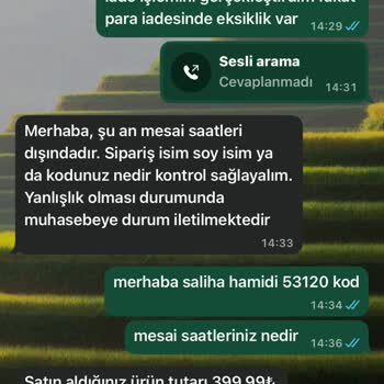 İade Sürecinde Eksik Ödeme Ve Müşteri Hizmetleri Desteği Sorunu