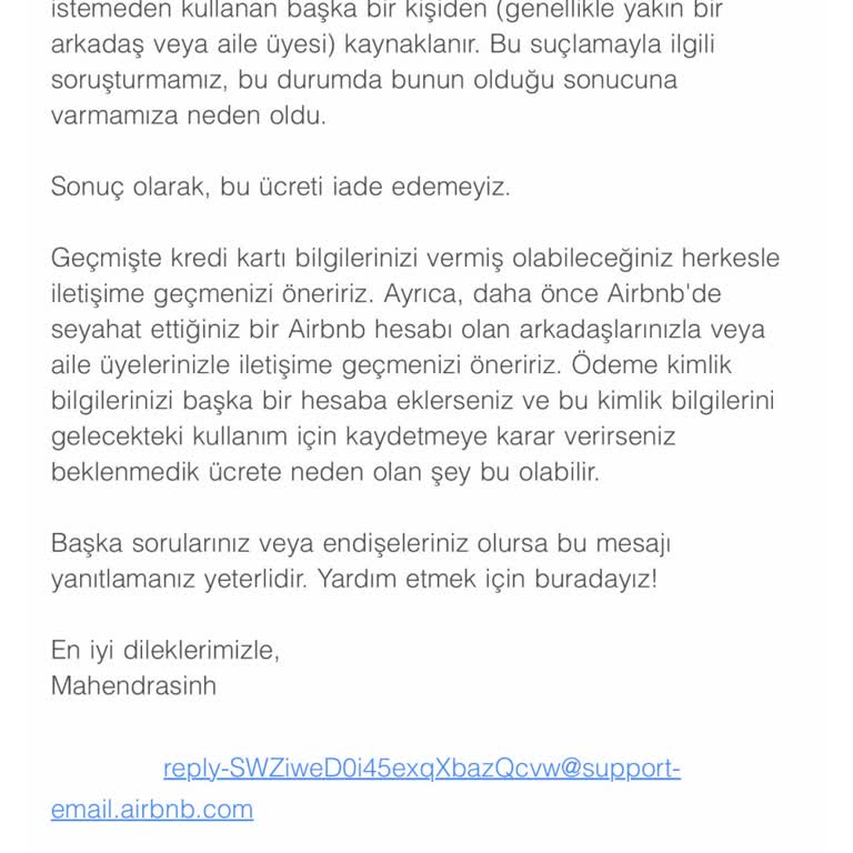 İzinsiz Kredi Kartı İşlemi Ve Yetersiz Airbnb Müşteri Desteği
