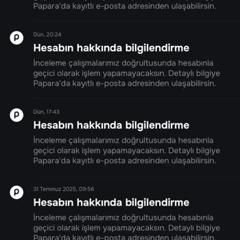 Hiçbir Açıklama Yapılmadan Papara Hesabım Bloke Edildi, Paramı Kullanamıyorum