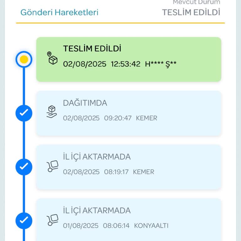 Yanlış Şubeye Teslim Edilen Kargo Ve Hatalı Teslimat Kaydı