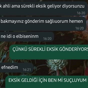 Eksik Gönderilen Elbiseler Ve Yetersiz Müşteri Hizmeti