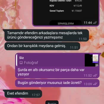 Yanlış Ve Kalitesiz Ürün Gönderildi, Ücret İadesi Yapılmıyor