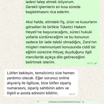 Zara Pantolonda Renk Solması, Fermuar Arızası Ve İade Engeli Mağduriyeti