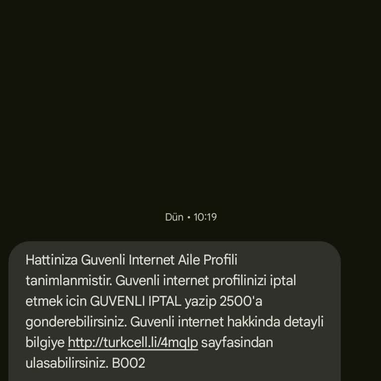 Turkcell'den Hatalı Güvenli İnternet Mesajı Ve Numara Karışıklığı