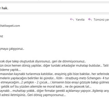 Ekstra Tur İptali Sonrası Para İadesi Yapılmadı Stresli Bir Tatil Yaşadık