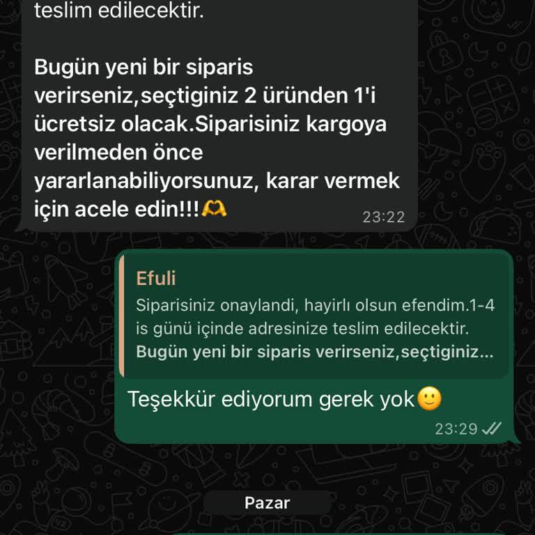 Efuli Giyim'den Sipariş Sonrası İletişimsizlik Ve Para İadesi Sorunu
