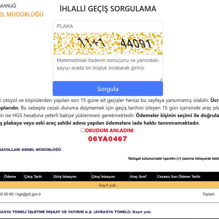 HGS Sistem Arızası Nedeniyle Ödeme Yapamıyorum, Cezalı Duruma Düşmekten Endişeliyim