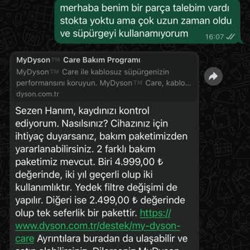 Dyson V10 Boru Kırığı Sonrası Orijinal Yedek Parça Mağduriyeti